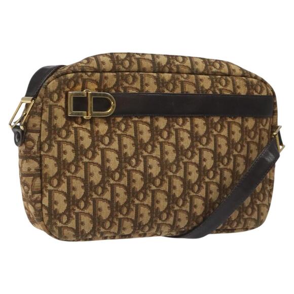 DIOR Trotter Canvas Shoulder Bag Brown - Picture 1 of 16